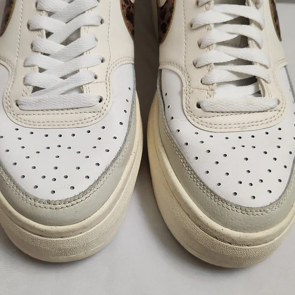 Nike Court Vision Alta Leopard Print Low Lace-up Sneakers (Size 9) - Picture 9 of 13